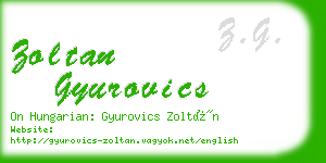 zoltan gyurovics business card